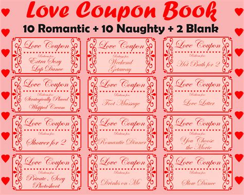 boyfriend coupon book|free printable naughty coupon book.